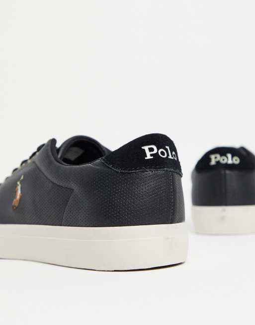 Polo Ralph Lauren Longwood Leather Sneakers with Pony Logo