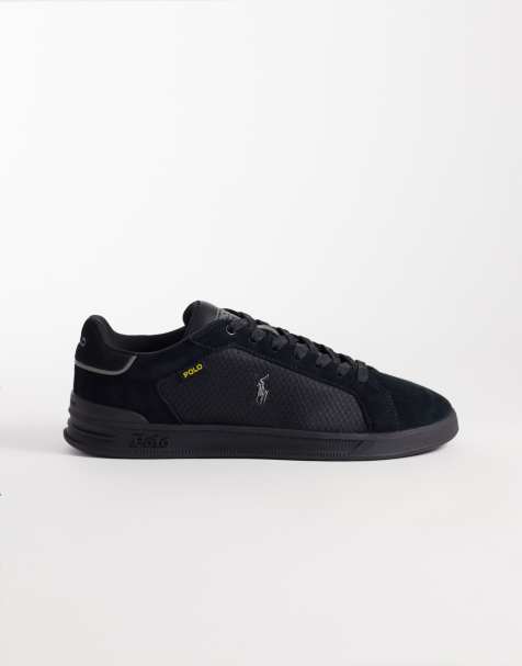 Polo Ralph Lauren leather sneakers in black - view 1