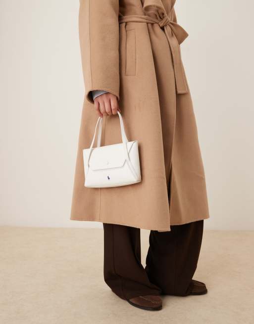 Polo Ralph Lauren – Leder-Minitasche in Weiß mit Umschlagverschluss, 2 von 4