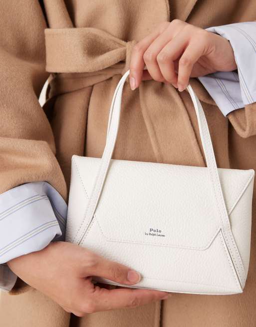 Polo Ralph Lauren – Leder-Minitasche in Weiß mit Umschlagverschluss, 3 von 4
