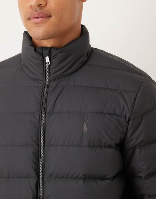 Polo Ralph Lauren – Leichte, isolierte Pufferjacke in Schwarz mit Markenlogo, 5 von 5