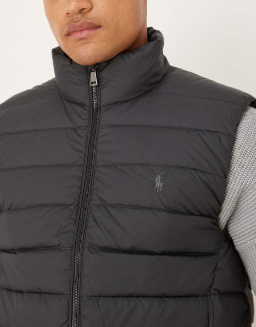 Polo Ralph Lauren – Leichte, isolierte Pufferweste in Schwarz mit Markenlogo, 5 von 5