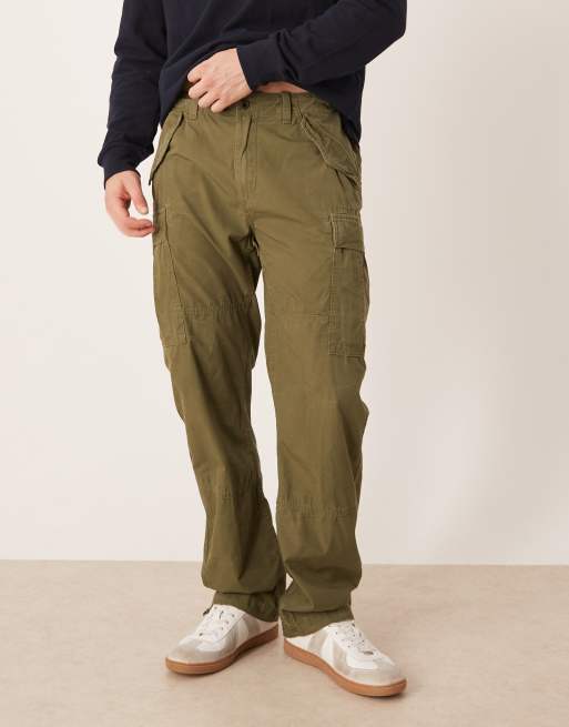 Polo Ralph Lauren – Leichte, rustikale Cargohose aus Canvas in Olivgrün, 2 von 5