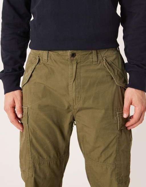 Polo Ralph Lauren – Leichte, rustikale Cargohose aus Canvas in Olivgrün, 4 von 5
