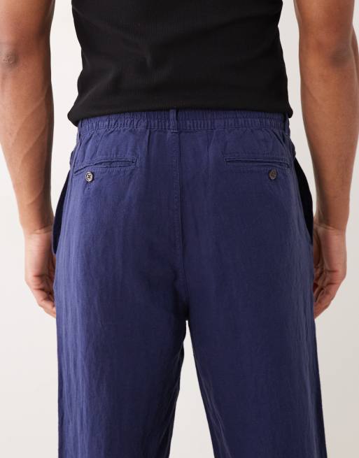 Polo Ralph Lauren – Leinenhose in Weiß mit Kordelzug, 5 von 5