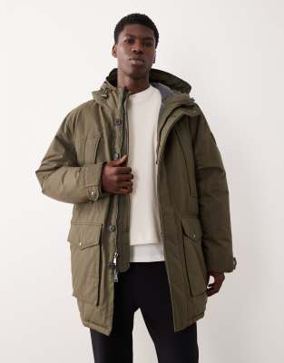 Polo Ralph Lauren Polo Ralph Lauren Lennox insulated cotton twill hooded parka coat in dark green