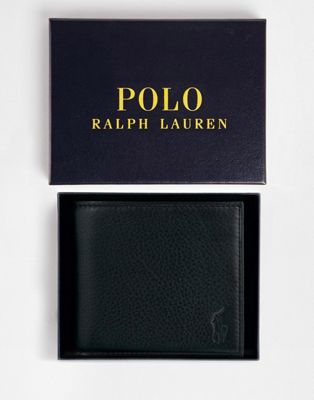 Polo Ralph Lauren - Leren portemonnee in zwart