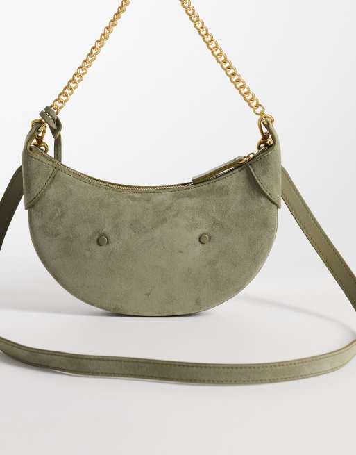 Polo Ralph Lauren - Leren schoudertas in groen, 4 van 4