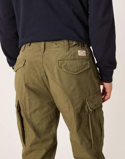 Polo Ralph Lauren lightweight rustic canvas cargo trousers in olive green, 5 of 5