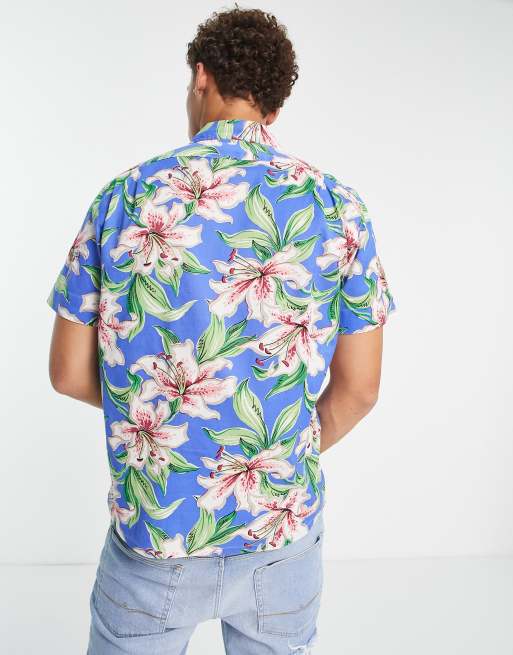 Lilly♡ 　Polo Ralph Lauren L Polo Ralph Lauren lilies print short sleeve shirt classic