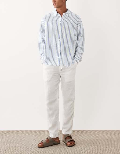 Polo Ralph Lauren linen drawstring pants in white, 2 of 5