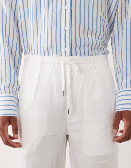 Polo Ralph Lauren linen drawstring pants in white, 4 of 5