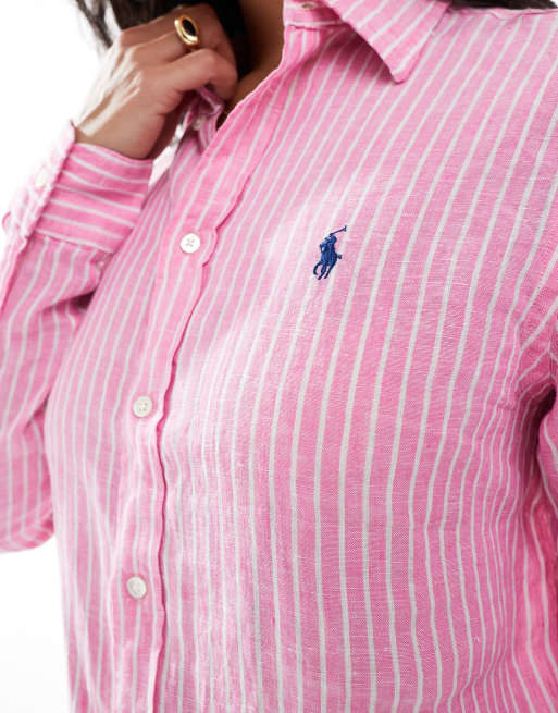 POLO RALPH LAUREN CUSTOM SLIM STRIPED SHORT SLEEVE POLO