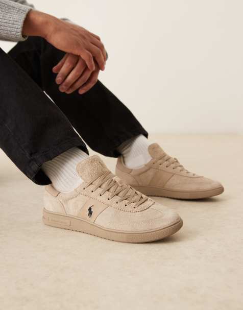 Polo Ralph Lauren – Ljusbeige sneakers i mocka - view 1