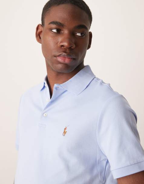 Polo Ralph Lauren – Ljusblå pikétröja med ikonlogga i pimabomull - view 1