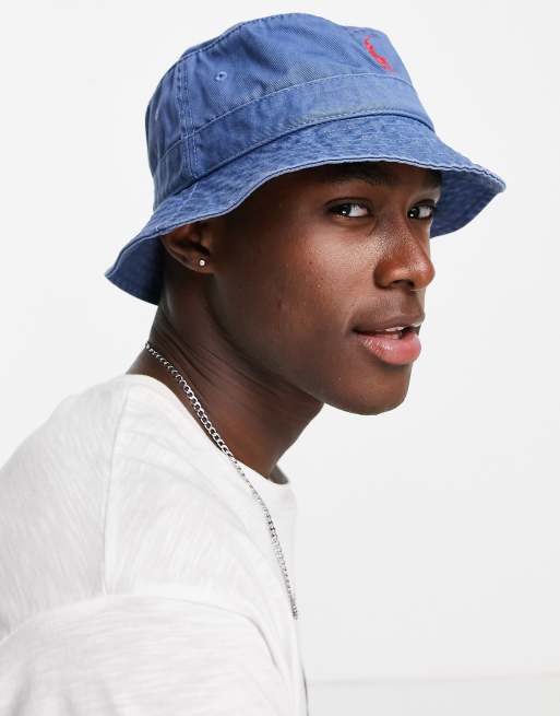 Polo Ralph Lauren loft bucket hat in delta blue | ASOS