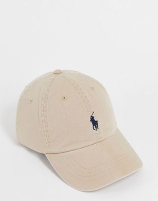 Polo Ralph Lauren logo baseball cap in beige