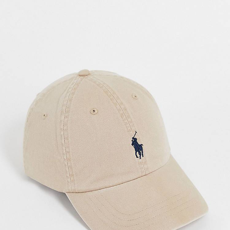 Polo Ralph Lauren logo baseball cap in beige | ASOS