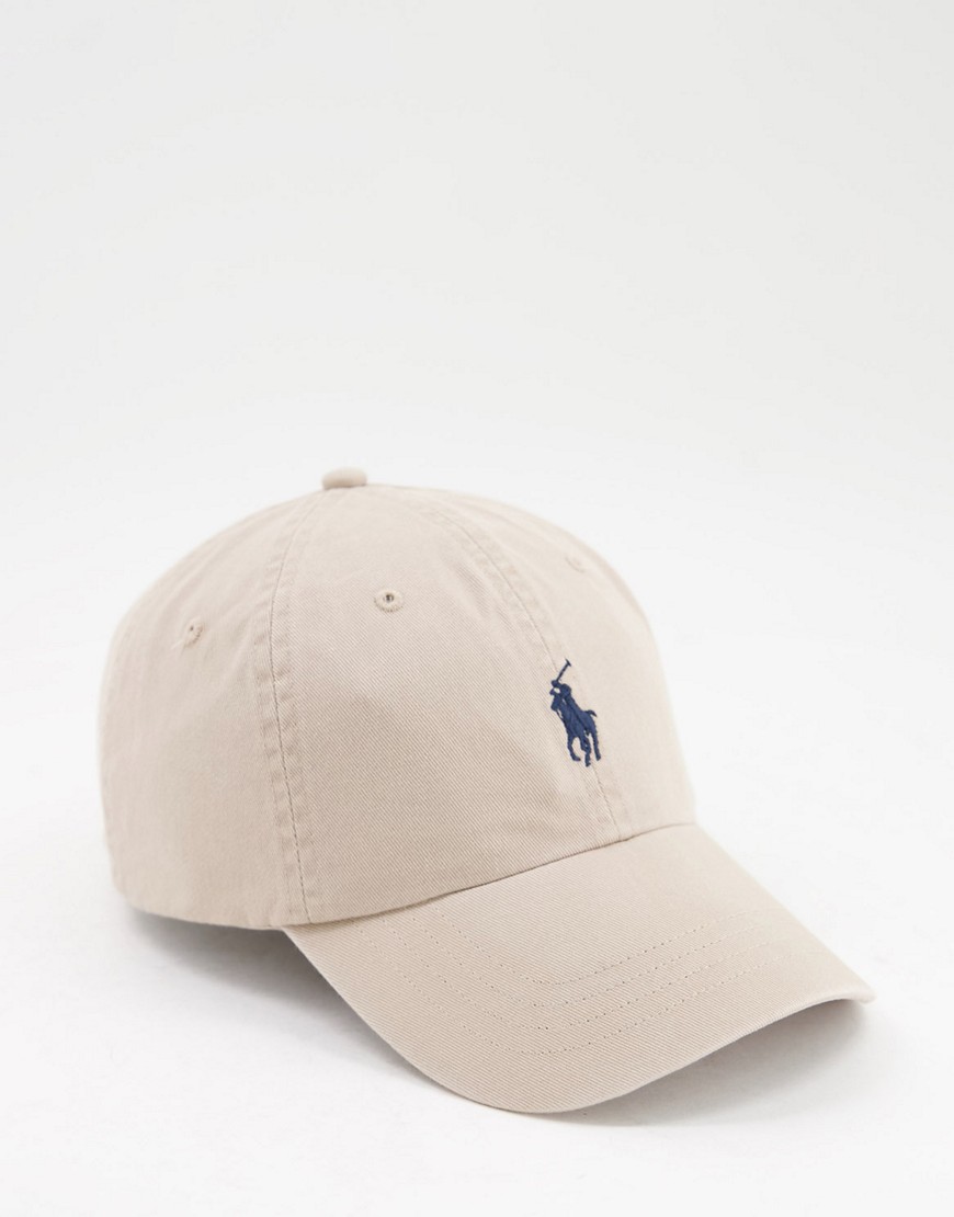 Polo Ralph Lauren logo baseball cap in beige