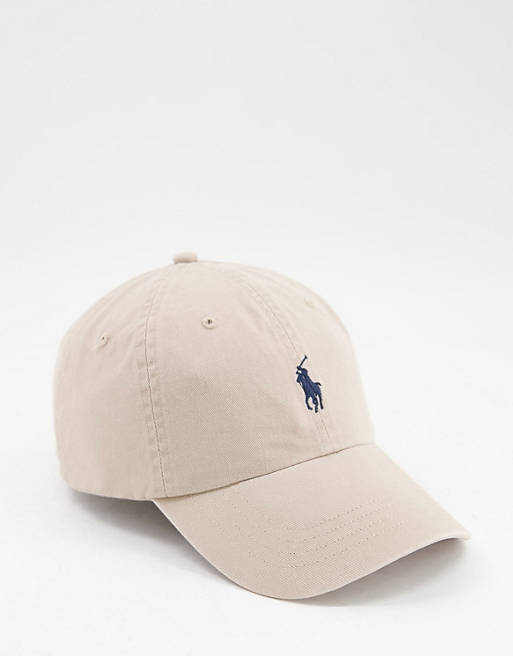 onstabiel Getuigen Elke week Polo Ralph Lauren logo baseball cap in beige | ASOS