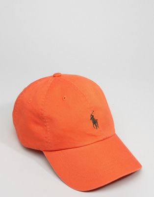 orange ralph lauren cap