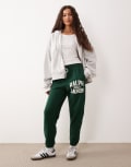 [Polo Ralph Lauren] Polo Ralph Lauren logo cuffed trackies in green M Northwest pine