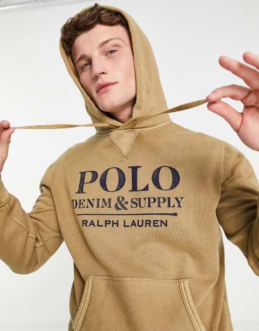 Khaki ralph lauren outlet hoodie