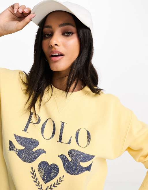 Polo Ralph Lauren Women Polo Ralph Lauren Sweatshirt Yellow Big