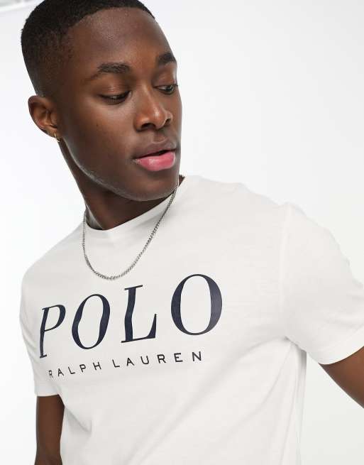 Polo Ralph Lauren logo front t-shirt custom fit in white | ASOS