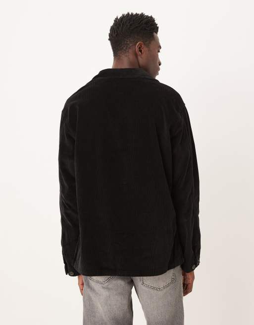 Polo Ralph Lauren logo heavyweight cord shacket in black, 3 of 5