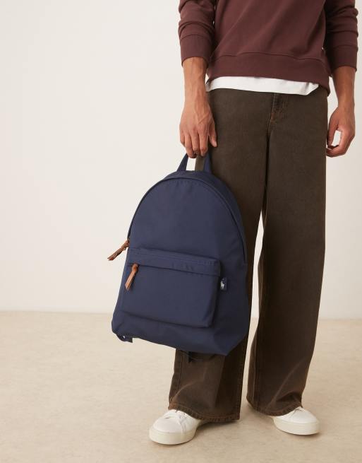 Polo Ralph Lauren logo nylon large backpack in navy | ASOS