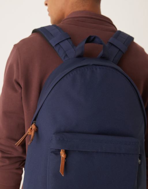 Polo Ralph Lauren logo nylon large backpack in navy, 4 of 4