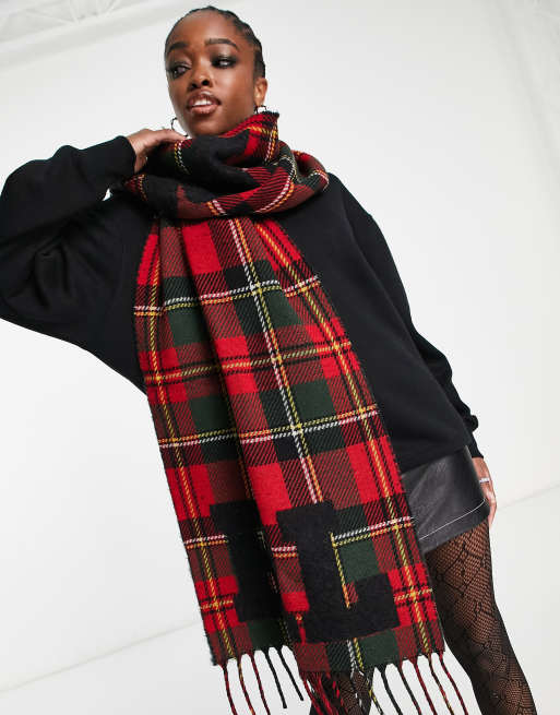 Polo Ralph Lauren logo scarf in red tartan | ASOS