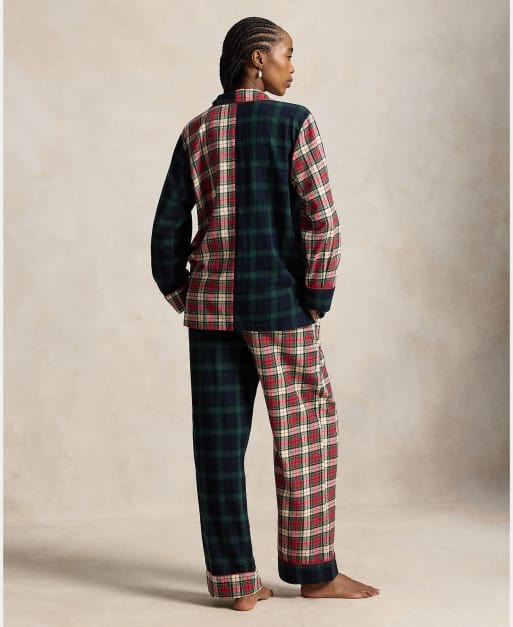 Polo Ralph Lauren Long-sleeve brushed cotton pyjama set in red plaid, 2 of 5