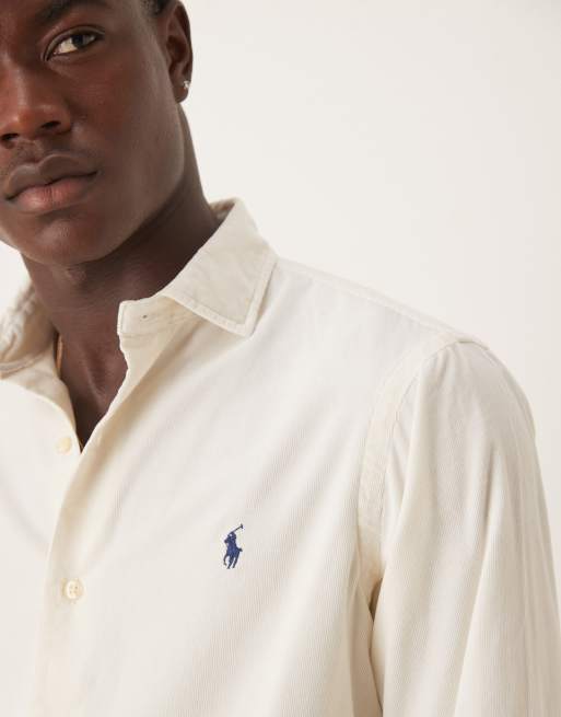 polo ralph lauren authentic cream long sleeve day dress Authentic Cream Crewneck Long Sleeve Fit and Flare Dress