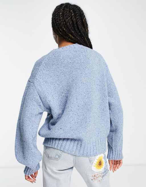 Polo Ralph Lauren long sleeve logo sweater in light blue, 2 of 4