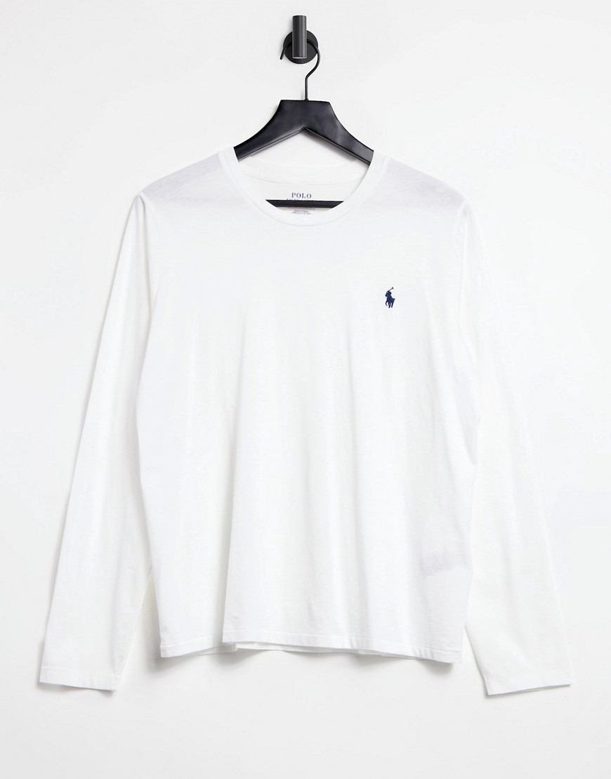 Polo Ralph Lauren long sleeve logo t shirt in white