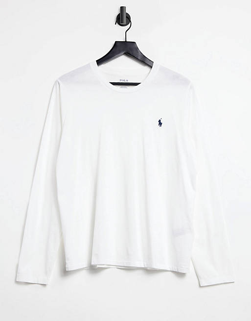 Polo Ralph Lauren long sleeve logo t-shirt in white | ASOS