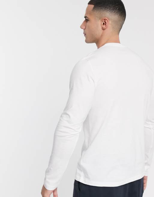 White Long Sleeve Polo Casual Set in Pure Cotton