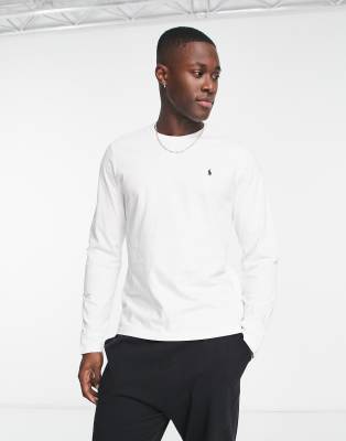  Polo Ralph Lauren long sleeve lounge soft cotton top in white