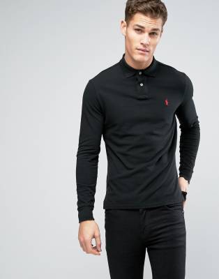 ralph lauren polo long sleeve black