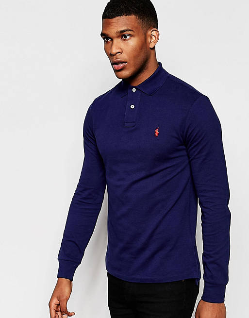 Polo Ralph Lauren Long Sleeve Polo Shirt in Slim Fit | ASOS