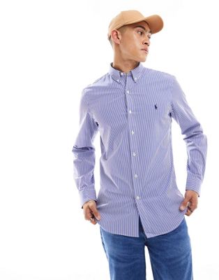 Polo Ralph Lauren long sleeve shirt in blue/white