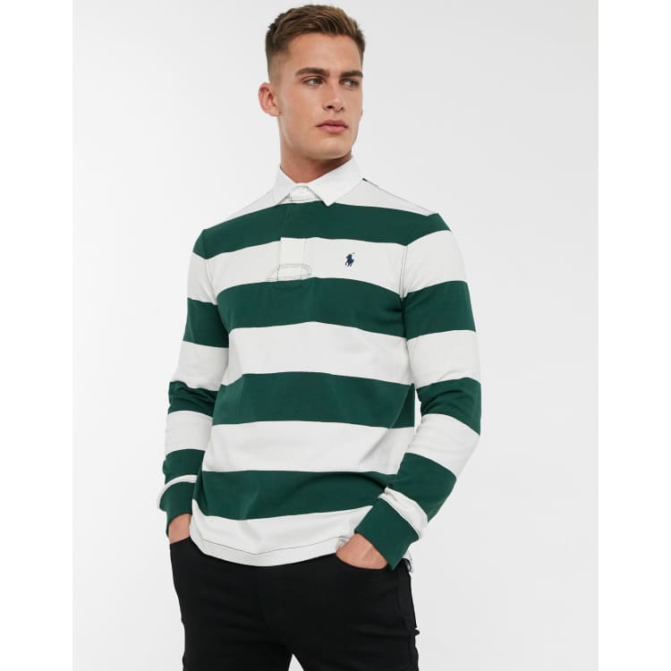 Long sleeve rugby polo shirt hot sale
