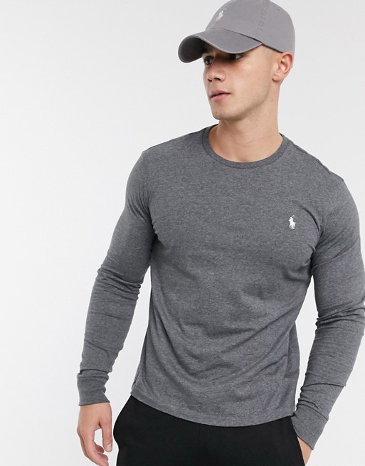 Polo Ralph Lauren long sleeve t-shirt in grey with logo