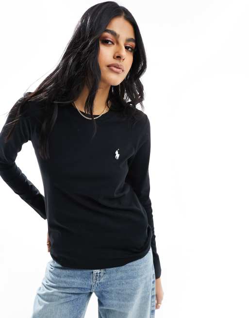 Polo ralph lauren women's long sleeve t clearance shirt