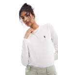 [Polo Ralph Lauren] Polo Ralph Lauren long sleeve top in white XS WHITE