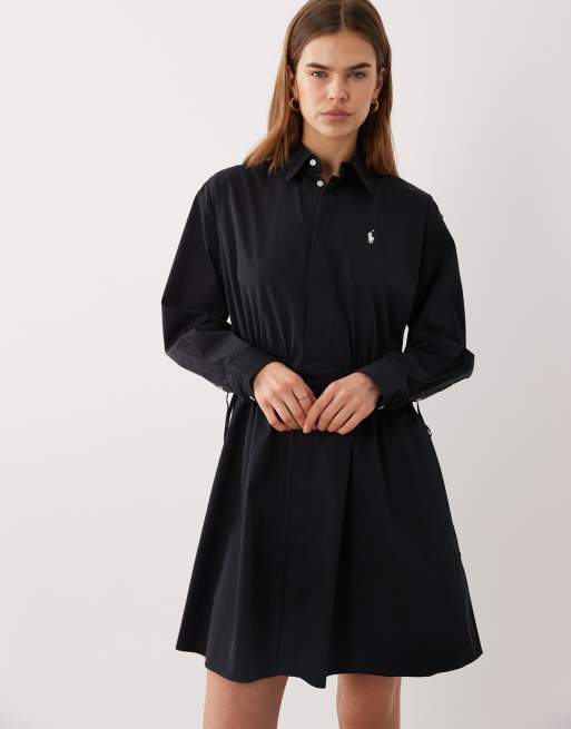 Polo Ralph Lauren longsleeve woven shirt day dress in black