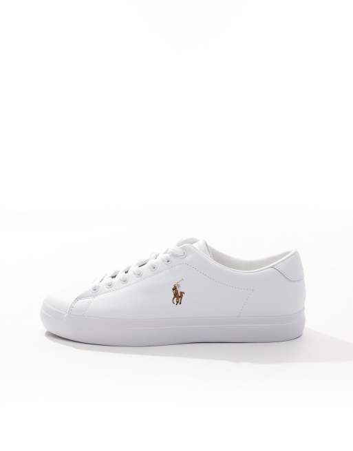 Polo Ralph Lauren - Longwood - Baskets en cuir à logo poney multicolore - Blanc, 2 de 5