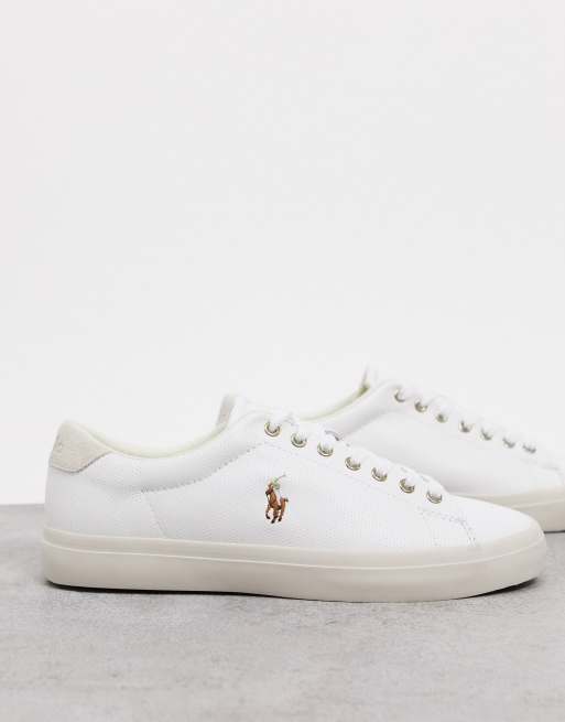 Mens ralph store lauren trainers white